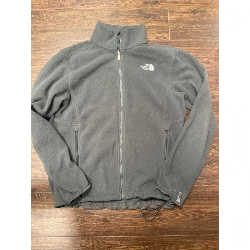The North Face Vintage Charcoal Grey Denali / TKA Full-Zip Fleece Jacket Medium